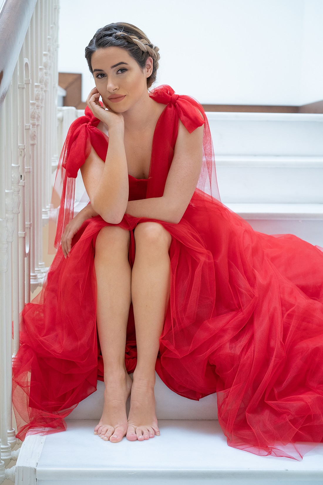 vestido de fiesta rojo giulia