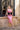 Vestido Ariel rosa con lazo en cintura