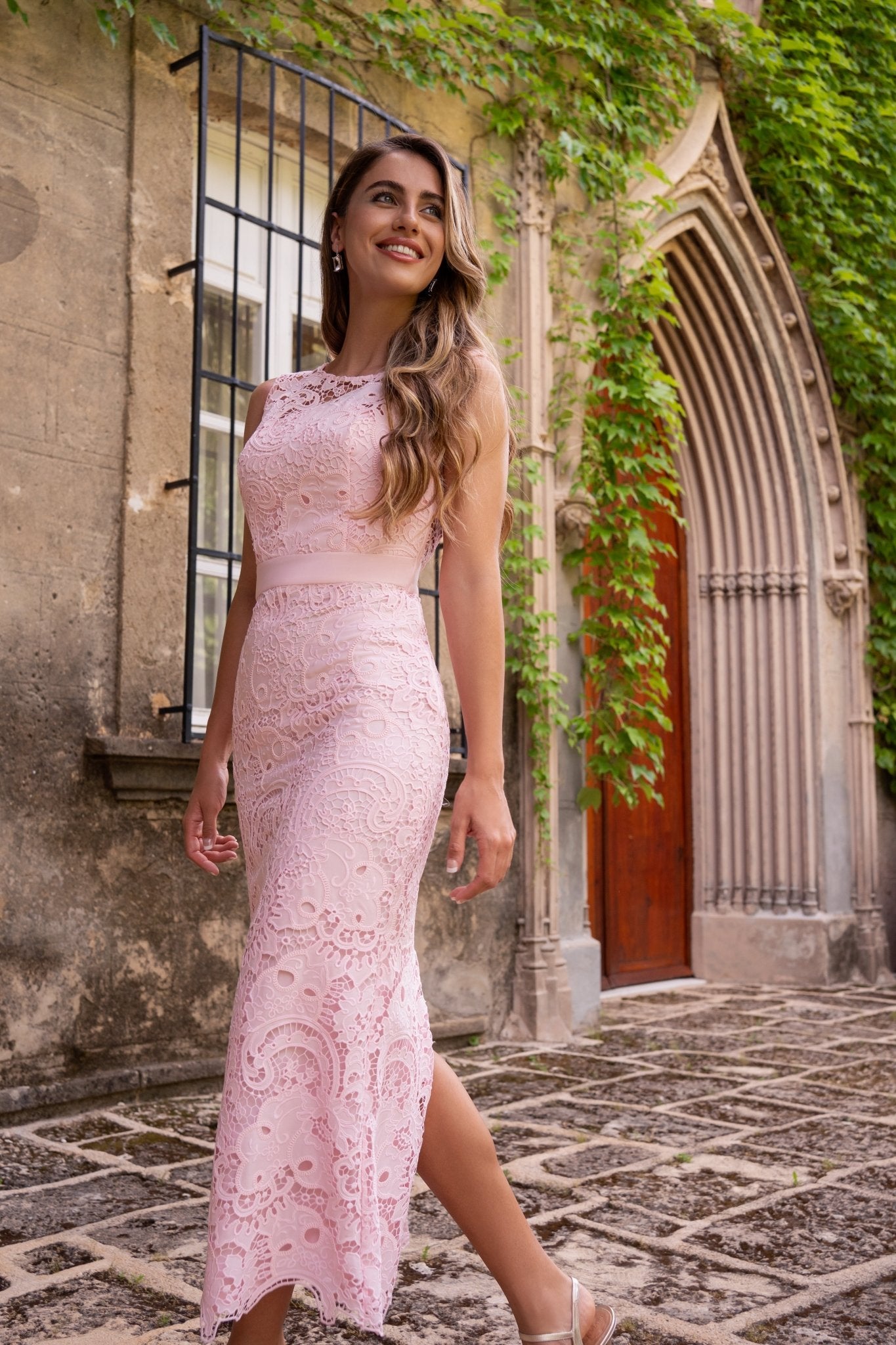 Pink Guipure Lace Gown Lola Pink Guipure Lace Dress Olivia Rubin Pink Guipure Lace Gown Lola Pink Guipure Lace Dress Olivia Rubin