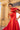 Vestido elegante rojo con caída majestuosa