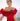 Vestido GRIMALDI rojo midi con escote en V elegante