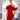 Vestido rojo de invitada con mangas extraíbles