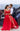 Vestido invitada rojo bordado a mano