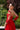 Vestido sofisticado rojo con volumen