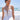 Vestido bridal blanco roto con falda capa