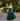Vestido Mayeli verde esmeralda con flores