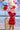 Falda invitada boda roja elegante