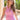 Vestido corto rosa con textura y estilo