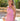 Vestido Sammy tweed rosa con escote en V