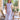 Vestido Sara tweed malva elegante
