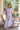 Vestido Sara tweed malva elegante