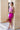 Falda elegante crepe color buganvilla